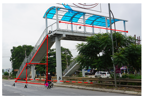 Một cây cầu vượt đường sắt dành cho người đi bộ (như trong hình dưới đây). Mặt cầu, phần (ảnh 2)