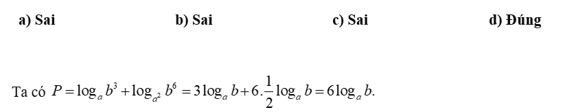 Với  a,b là các số thực dương tùy ý và  a khác 1 ,  (ảnh 2)