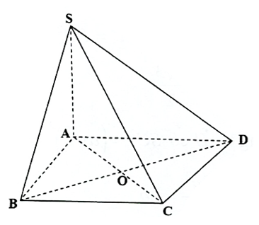 Cho hình chóp \(S.ABCD\) có đáy \(ABCD\) là hình vuông, \(SA vuông góc (ABCD)\). Khi đó: (ảnh 1)