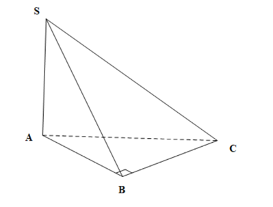 Cho hình chóp \(S.ABC\) có đáy là tam giác \(ABC\) vuông tại \(B\) và \(SA\) vuông góc với mặt (ảnh 1)