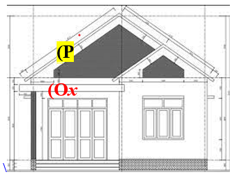 Khi gắn hệ tọa độ \(Oxyz\) (đơn vị trên mỗi trục tính theo mét) vào một căn nhà (hình minh họa bên (ảnh 1)