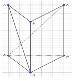 Khi đ&oacute;, c&ocirc;sin của g&oacute;c giữa hai vectơ AB' v&agrave; A'C bằng (ảnh 1)
