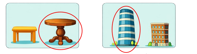 Khoanh vào vật cao hơn?  
 (ảnh 2)