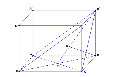 Cho hình lập phương \(ABCD.A'B'C'D'\) có cạnh bằng \(a\). Khoảng cách giữa hai  (ảnh 1)