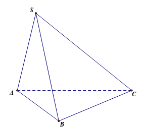 Cho hình chóp \(S.ABC\) có\(ABC\)và \(SAB\) là các tam giác đều cạnh \(a\), mặt bên SAB vuông góc với đáy .  (ảnh 1)