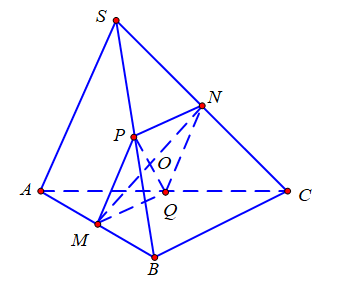 Cho hình chóp \(S.ABC\)  có \[SA = BC = 2a\]. Gọi \[M\], \[N\] lần lượt là trung (ảnh 1)
