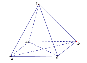 Cho hình chóp \[S.ABCD\] có đáy \(ABCD\) là hình chữ nhật và \(SB \bot BC\). Mệnh đề nào sau đây là đúng? (ảnh 1)