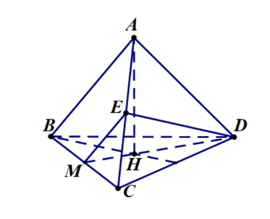 Cho tứ diện đều \(ABCD\), \(M\) là trung điểm của cạnh \(BC\).  (ảnh 1)