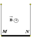Treo đoạn dây dẫn MN (có chiều dài l= 30cm, khối lượng của một đơn vị chiều dài là (ảnh 1)