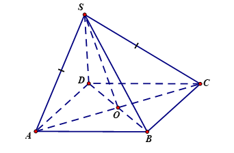 Cho hình chóp \(S.ABCD\) đáy \(ABCD\) là hình thoi (ảnh 1)