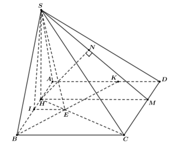 Cho hình vuông ABCD có cạnh bằng 4. Lấy H,K lần lượt trên các cạnh AB,AD sao cho (ảnh 1)