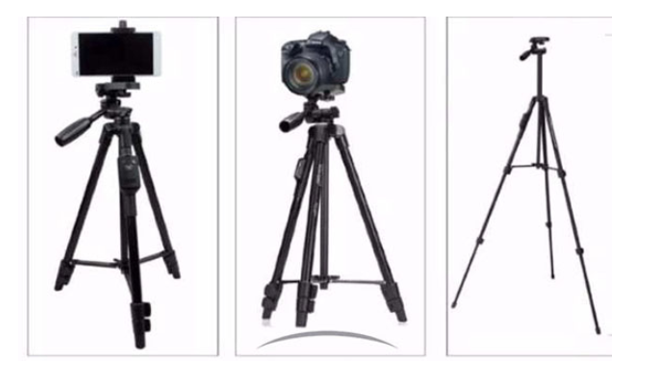Tripod là dạng chân đỡ máy ảnh có 3 chân trụ (như hình vẽ), hỗ trợ trong việc cân bằng máy ảnh, (ảnh 1)