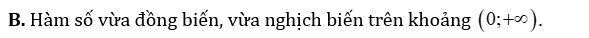 Xét sự biến thiên của hàm số f(x) = 3/x  trên khoảng (0 ; dương vô cùng ) . Khẳng định nào sau đây đúng? (ảnh 4)