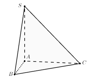Cho hình chóp \(S.ABC\) có đáy \(ABC\) là tam giác vuông cân tại \(A\) (ảnh 1)
