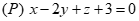 Góc giữa hai mặt phẳng (P) x -2y + z + 3 = 0 và ( Q)  x + y -2z - 2=0  bằng (ảnh 1)
