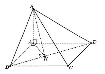 Cho hình chóp \(S.ABCD\) có đáy là hình chữ nhật với \(AB = a\), \(AD = a căn bâc hai 3 \) (ảnh 1)