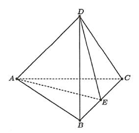 Cho tứ diện \(ABCD\) có \(AB = AC\) và \(DB = DC\). Xác định góc của hai đường thẳng \(BC,AD\). (ảnh 1)