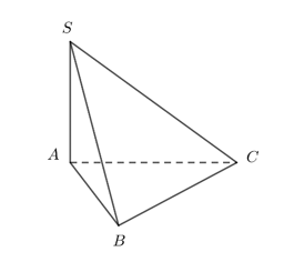 Cho hình chóp \(S.ABC\) có \[SA\] vuông góc ( ABC). Góc giữa \[SB\] với ( {ABC}  là góc giữa: (ảnh 1)