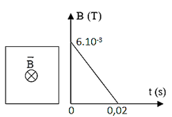 Cảm ưng từ biến thiên theo thời gian theo đồ thị như hình. (ảnh 1)