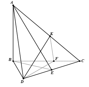 Cho tứ diện \[ABCD\] có hai mặt phẳng ABC và {ABD} cùng vuông góc (ảnh 1)