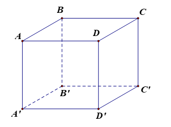 Cho hình lập phương \(ABCD.A'B'C'D'\). Khoảng cách giữa ( ABCD) (ảnh 1)