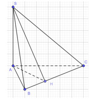 Cho h&igrave;nh ch&oacute;p \(S.ABC\)c&oacute; \(SA vu&ocirc;ng g&oacute;c( {ABC} . Biết số đo của g&oacute;c nhị diện (ảnh 1)