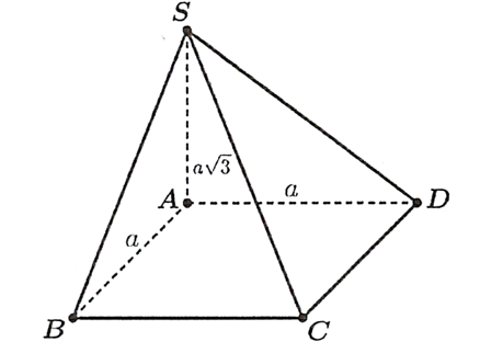Cho h&igrave;nh ch&oacute;p \(S.ABCD\) c&oacute; đ&aacute;y l&agrave; h&igrave;nh thoi cạnh \(a\).  (ảnh 1)