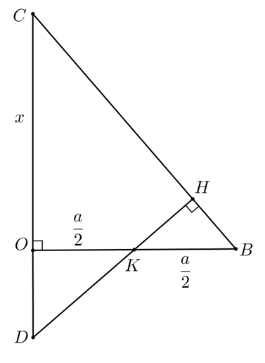 Tìm x để thể tích khối tứ diện ABCD nhỏ nhất. (ảnh 2)