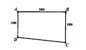 Một phần sân trường được định vị bởi các điểm \(A,B,C,D\), như hình vẽ. (ảnh 1)