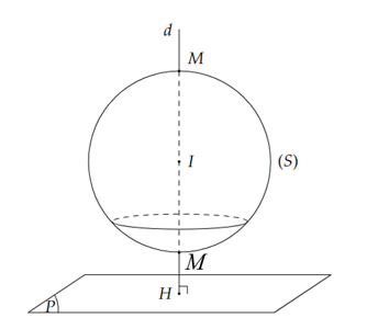 Trong không gian \[Oxyz\], cho mặt cầu ( S): ( x-1 ) ^2 + ( y -2 )^2+ ( z -3 ) ^ 2=9 (ảnh 1)