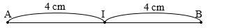 Độ dài đoạn thẳng AB dài là: 	A. 4 cm	B. 8 cm	C. 6 cm	D. 10 cm (ảnh 1)