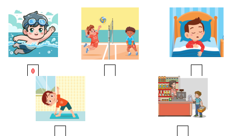 B. LISTENING Task 1. Listen and number. (ảnh 1)