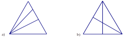 Trong mỗi hình sau có bao nhiêu hình tam giác: (ảnh 1)