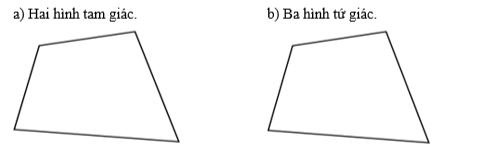 Kẻ thêm 1 đoạn thẳng vào mỗi hình dưới đây để được: (ảnh 1)