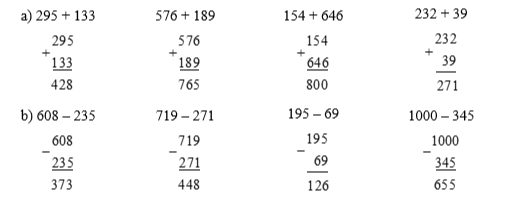 Đặt tính rồi tính:  a) 295 + 133 (ảnh 1)