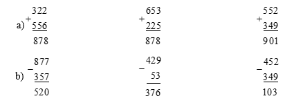 Tính nhẩm:  a) 300 + 500 = ……. (ảnh 1)
