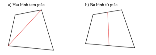 Kẻ thêm 1 đoạn thẳng vào mỗi hình dưới đây để được: (ảnh 2)