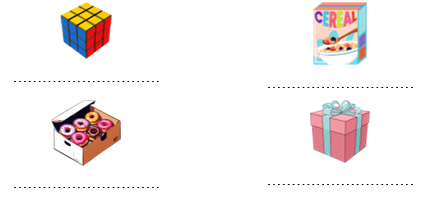 Điền tên khối thích hợp ứng với mỗi đồ vật. (ảnh 1)