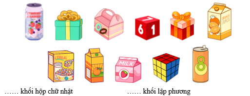 Quan sát các đồ vật dưới đây rồi điền vào chỗ chấm (ảnh 1)