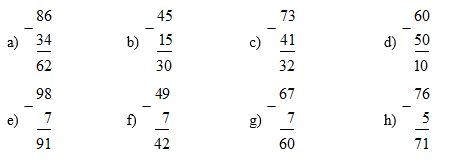 Đặt tính rồi tính a) 86 – 34 (ảnh 1)