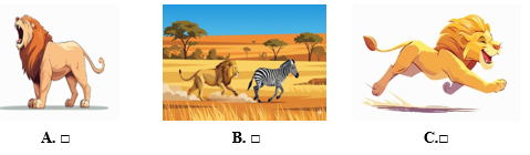 What is the lion doing? (ảnh 1)