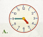 An về nhà ngay sau khi tan học. Thời gian đi từ trường về nhà là 15 phút. An về đến lúc 17 giờ. Đồng hồ nào dưới đây chỉ thời gian An tan học? (ảnh 1)