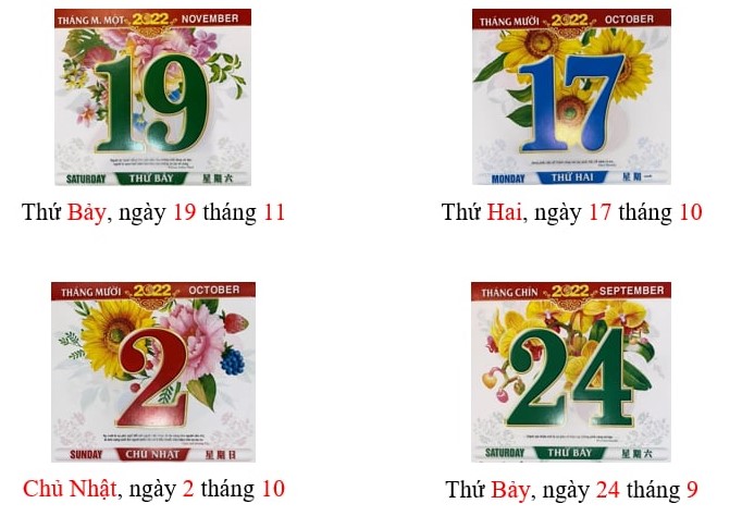 Quan sát tờ lịch rồi điền vào chỗ chấm (ảnh 2)