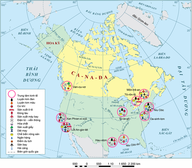 Chọn bản đồ sau:   C&Aacute;C TRUNG T&Acirc;M KINH TẾ QUAN TRỌNG CỦA BẮC MỸ NĂM 2020 Trung t&acirc;m kinh tế n&agrave;o sau đ&acirc;y nằm ở Hoa Kỳ? (ảnh 1)