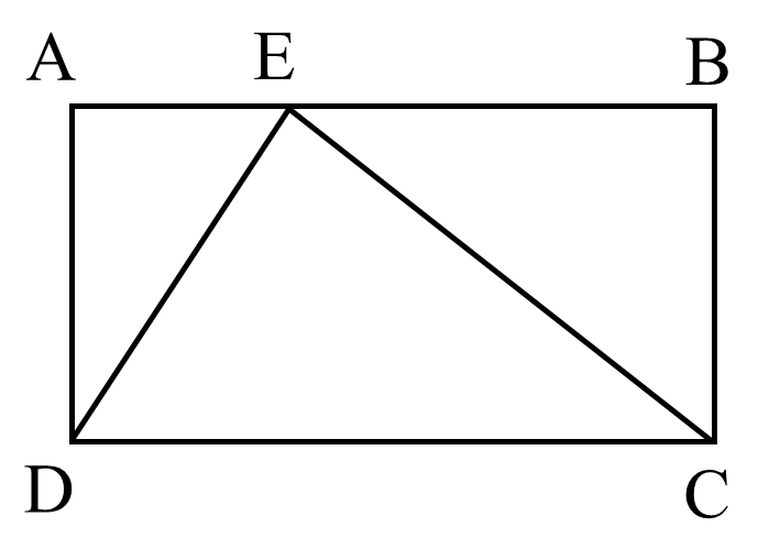 Trong hình bên, có góc nào là góc tù? 	A. Góc đỉnh E, cạnh ED, EB	 	B. Góc đỉnh A, cạnh AD, AB	 	C. Góc đỉnh D, cạnh DA, DE	 	D. Góc đỉnh E, cạnh ED, EC (ảnh 1)