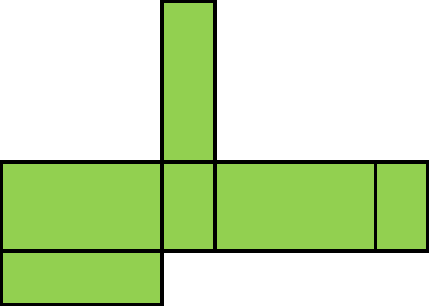 Hình nào dưới đây không phải hình khai triển của hình hộp chữ nhật? 	A.  	B.  	 	C.  	D.   (ảnh 2)