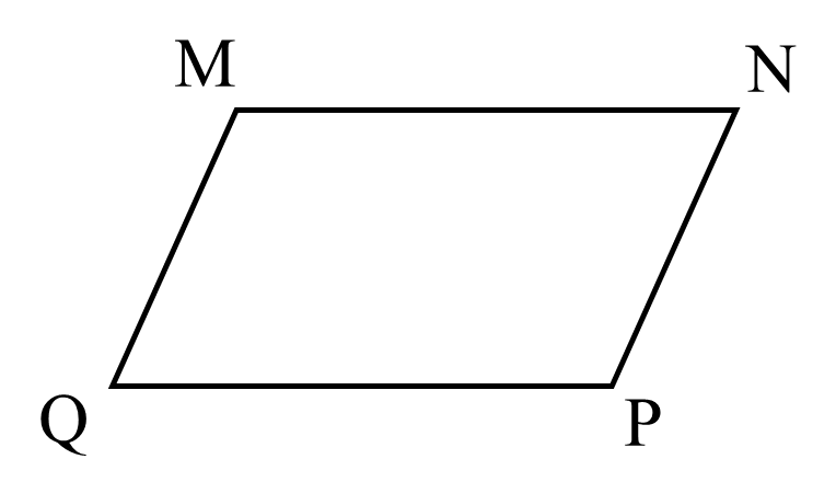 Cạnh MN song song với cạnh nào? 	A. NP	 	B. MQ	 	C. PQ	 	D. MP (ảnh 1)