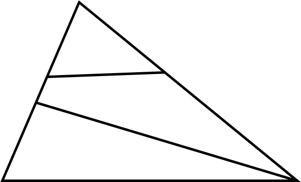Hình vẽ bên có: ….. hình tam giác 	A. 3	 	B. 4	 	C. 5	 	D. 6 (ảnh 1)