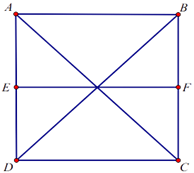 Kể tên các trung điểm của đoạn thẳng trong hình vuông sau: (ảnh 1)