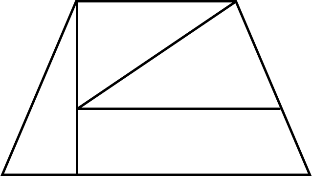 Hình vẽ bên có bao nhiêu hình thang? (ảnh 1)